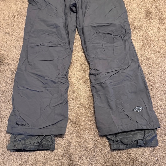 Columbia Snow Pants Mens XL Gray Lined Ski Outdoor Winter Bugaboo Omnitech Logo - Picture 4 of 15